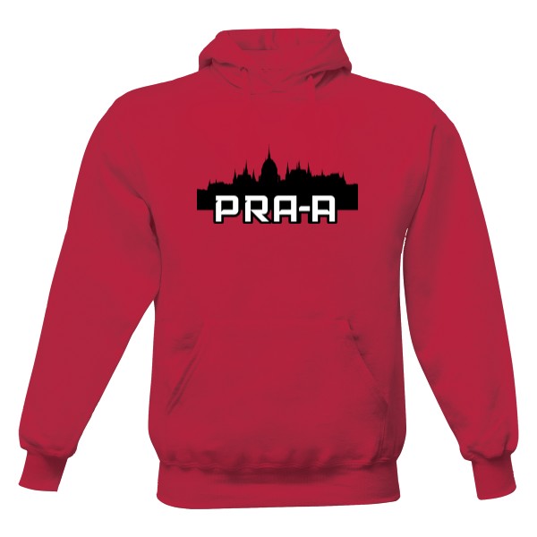 Pánská mikina s kapucí s potiskem Praha merch